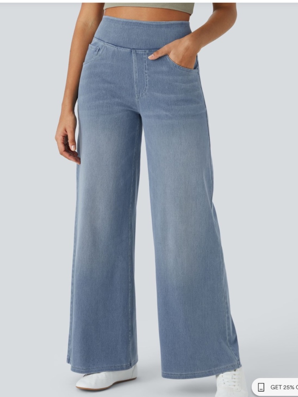 Halara pull-on wide leg jeans, size XL petite, NWT!